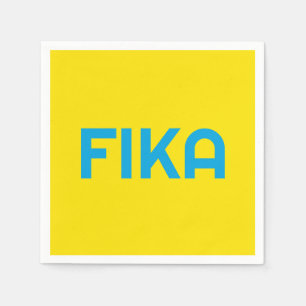 Guardanapo De Papel FIKA Amarelo e Azul Negrito