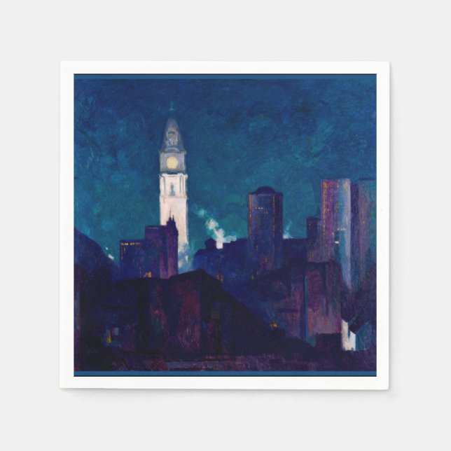 Guardanapo De Papel Filadélfia, pintura de Hugh Breckenridge (Frente)