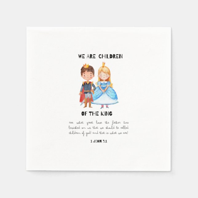 Guardanapo De Papel Filhos Modernos E Bonitos Da Festa de aniversário  (Frente)