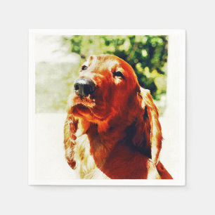 Guardanapo De Papel Filhote de cachorro precioso do setter irlandês