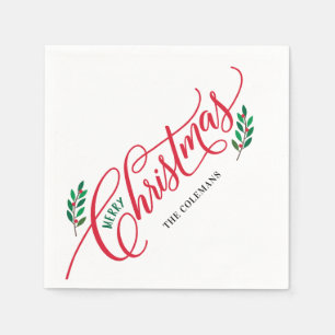 Guardanapo De Papel Filiais de Natal Feliz Festa de Natal Napkins