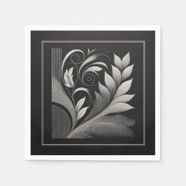 Guardanapo De Papel Filigree Leaf Frame