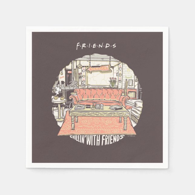 Guardanapo De Papel Filmando com Cartoon FRIENDS™ (Frente)