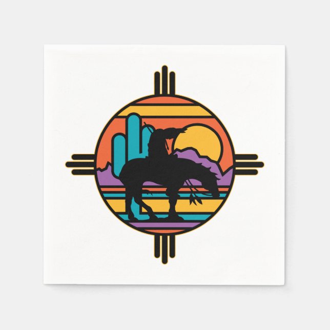 Guardanapo De Papel Fim da trilha indígena-americana (Frente)