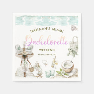 Guardanapo De Papel Fim de Semana da Bachelorette de Miami