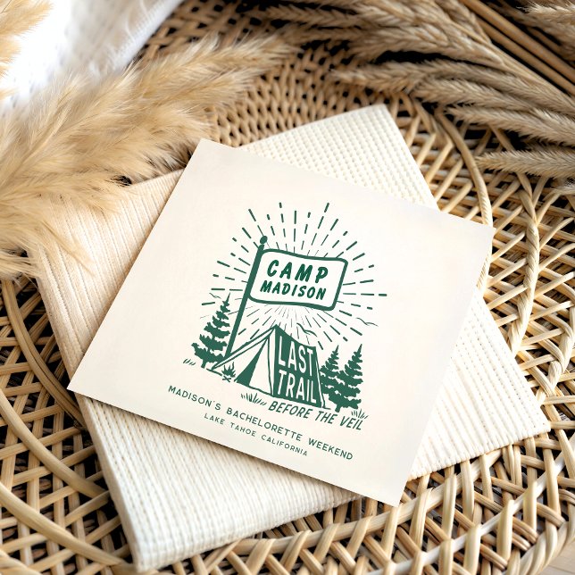 Guardanapo De Papel Fim de semana de acampamento para moças solteiras  (Criador carregado)