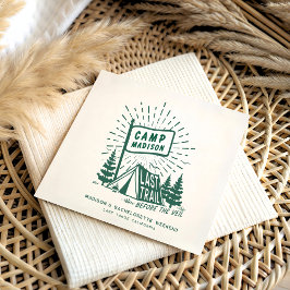 Guardanapo De Papel Fim de Semana de Campanha Retro Camp Bachelorette 