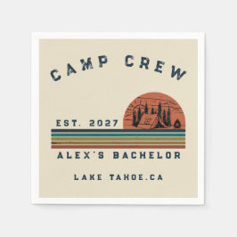 Guardanapo De Papel Fim de Semana de Camping Personalizado Despedida d