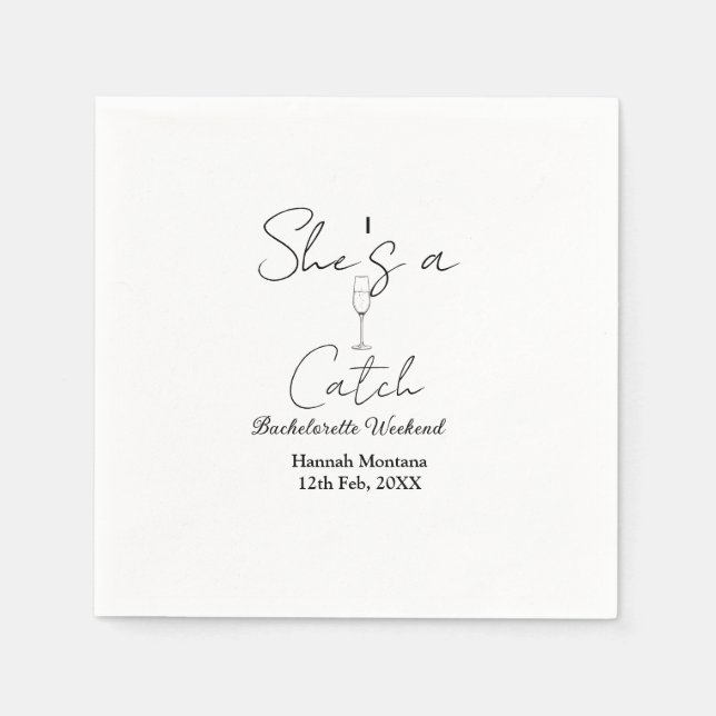 Guardanapo De Papel Fim de semana de despedida de solteira garrafa de  (Frente)