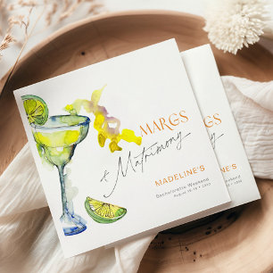 Guardanapo De Papel Fim de Semana de Solteira Elegante Margs & Matrimo