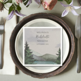 Guardanapo De Papel Fim de Semana Rustic Mountain & Lake Bachelorette