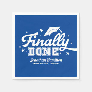 Guardanapo De Papel Fim Por Uma Conquista Festa Azul De Formatura