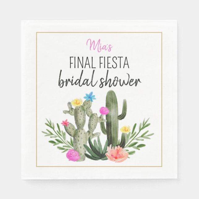 Guardanapo De Papel Final Fiesta Personalized Napkin (Frente)