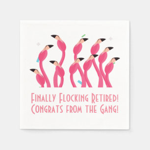 Guardanapo De Papel Finalmente o Flamingo Aposentado Está Chegando