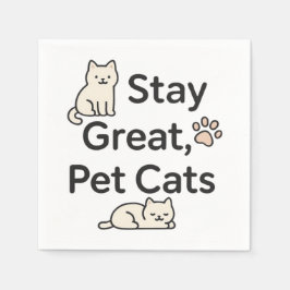 Guardanapo De Papel Fique Ótimo Design de Gatos de Estimação