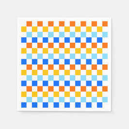 Guardanapo De Papel Fire and ice checkerboard pattern