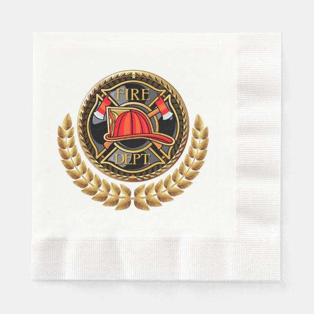 Guardanapo De Papel Fire Department Napkin (Frente)