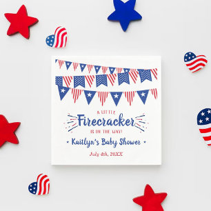 Guardanapo De Papel Firecracker A Caminho! chá de fraldas De 4 De Julh