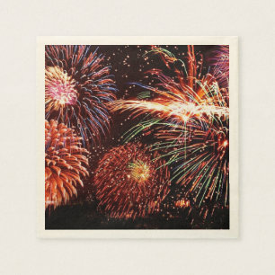 Guardanapo De Papel Fireworks Ecru Papel coquetel padrão Napkins
