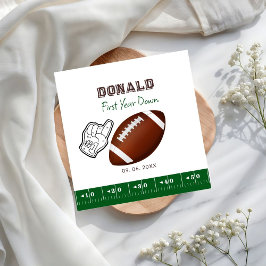 Guardanapo De Papel First Year Down Football Birthday 