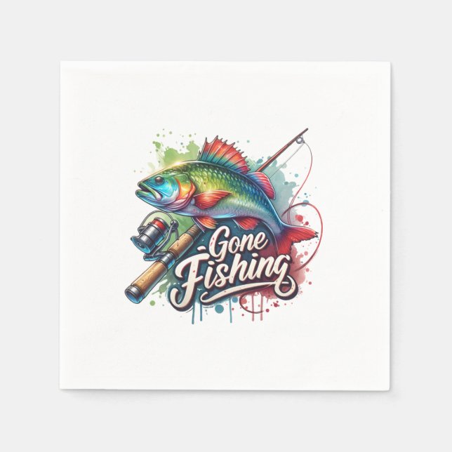 Guardanapo De Papel Fisher Gift Foi Pescar (Frente)