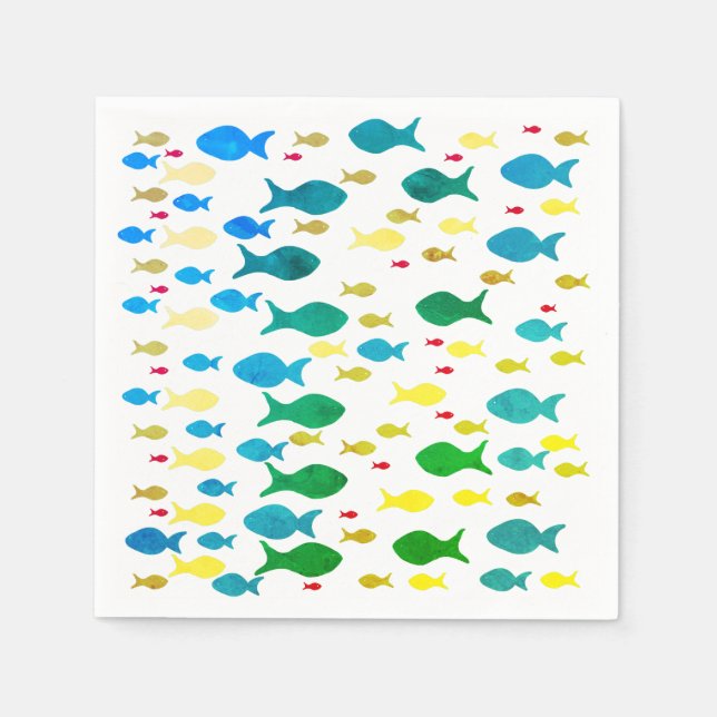 Guardanapo De Papel Fishes Napkins (Frente)