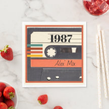 Fita Cassete Retro de 1987 Aniversário de 40 anos 