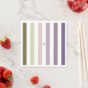 Guardanapo De Papel Fita de campo de Lavanda e monograma personalizado