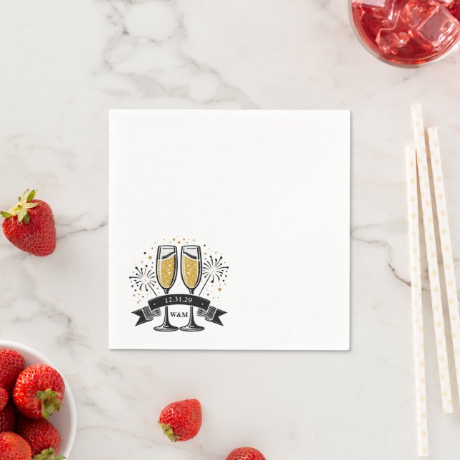 Guardanapo De Papel Fita de Champanhe (Insitu)