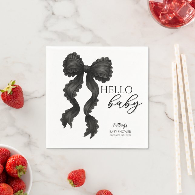 Guardanapo De Papel Fita do Chá de fraldas preto (Insitu)