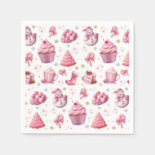 Guardanapo De Papel Fixe de Natal Rosa, Bonito, Doce