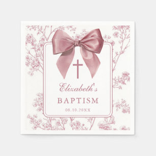 Guardanapo De Papel Flair Floral Batismo Crisma Rosa Vintage