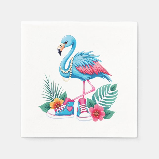 Guardanapo De Papel Flamingo Chucks e Pearls Comma La Harris 2024 (Frente)