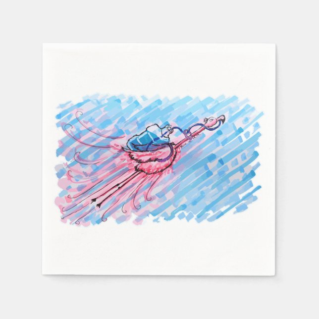 Guardanapo De Papel Flamingo Hidratado (Frente)