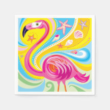 Flamingo Rosa com Estrela do Mar