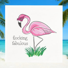 Guardanapo De Papel Flamingo Rosa Flocking Fabuloso Óculos Rosa