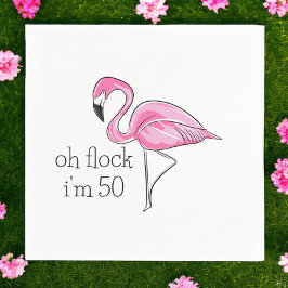 Guardanapo De Papel Flamingo Rosa Oh Bloqueio Eu tenho 50