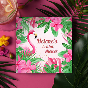 Guardanapo De Papel Flamingo Tropical Rosa Chá de panela Floral