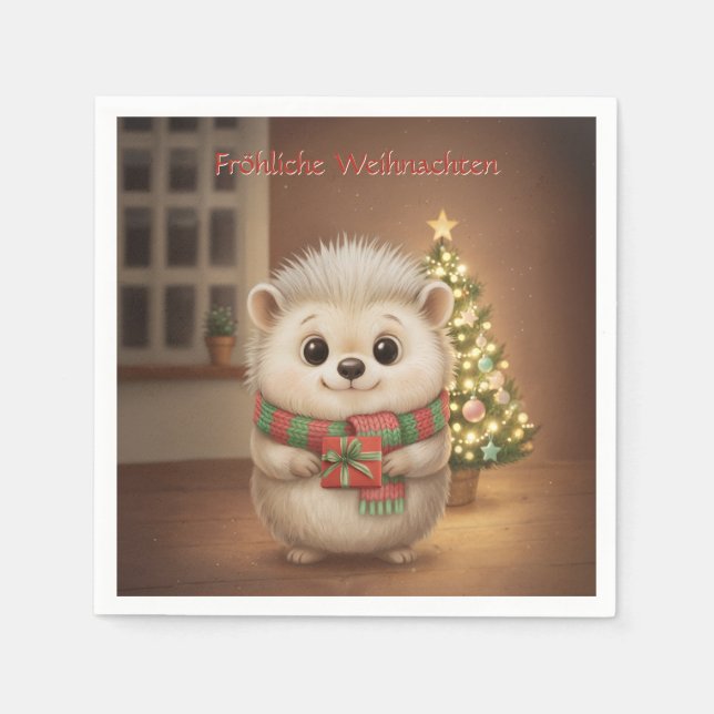 Guardanapo De Papel Flauschiger Niko mit Tannenlicht (Frente)