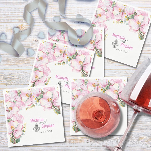 Guardanapo De Papel Fleur de lis/Cherry Blossom Paper Napkins (Criador carregado)