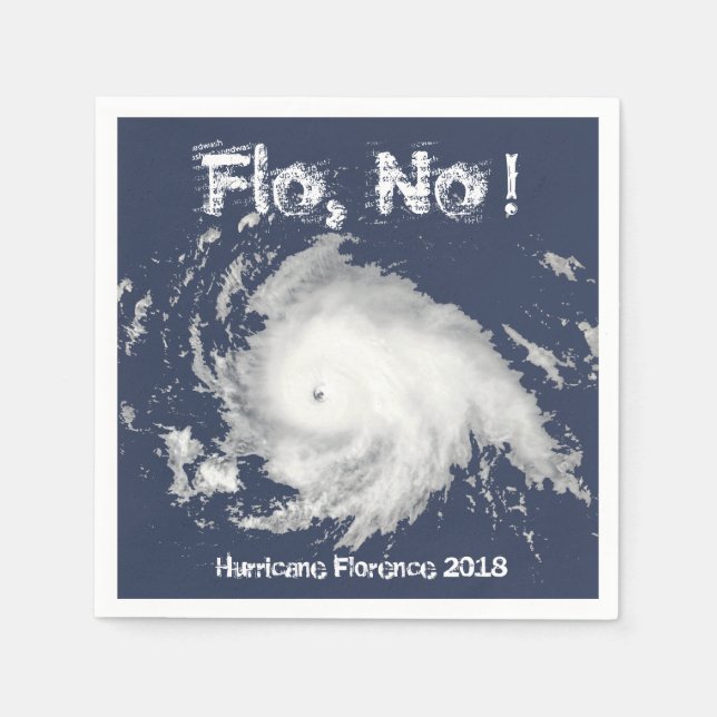 Guardanapo De Papel Flo, Não! Furacão Florence 2018 (Frente)