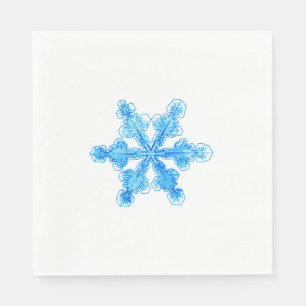 Guardanapo De Papel Floco de neve azul