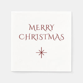 Guardanapo De Papel Floco de Neve Red White Modern