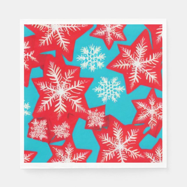 Guardanapo De Papel Flocos de Neve (Frente)