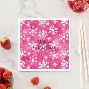 Guardanapo De Papel Flocos de Neve do Glam Glam de Prata Rosa Girassol