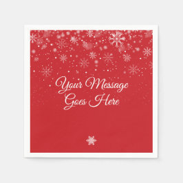 Guardanapo De Papel Flocos de neve personalizados Feliz Natal