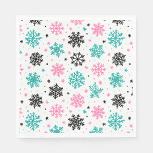 Guardanapo De Papel Flocos de neve retrô