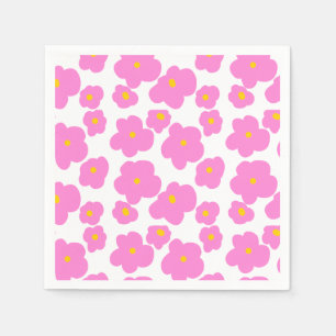 Guardanapo De Papel Flor amarela rosa margarida moderna padrão elegant