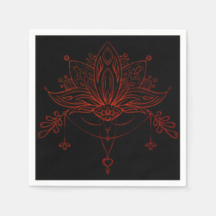 Guardanapo De Papel Flor Boho Henna Lotus