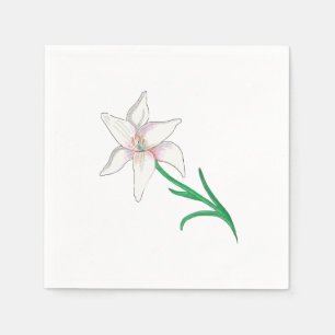 Guardanapo De Papel Flor branca